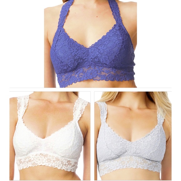 sz: S - Women’s Blue, Silver & Black Lace Convertible Bralette Bundle - Picture 1 of 11
